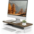 thumbnail image 1 of Monitor Stand Acrylic Dual Monitor Riser Acrylic Monitor stand with Storage Organizer for Computer Laptop Printer TV Oak, 1 of 8