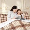 thumbnail image 4 of Manfei Modern Checkered Full Size Comforter Sets,Geometric Check Bedding Comforter Set,Light Green,Reversible,3-Piece,1 Comforter and 2 Pillowcases,3-Piece,1 Comforter and 2 Pillowcases, 4 of 7