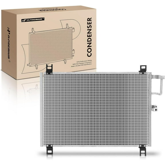A-Premium Air Conditioning A/C Condenser Compatible with Buick Rainier 2004-2007 & Chevrolet Trailblazer 2006-2009 & GMC Envoy 2005-2009 & Isuzu Ascender 2003-2006 & Saab 9-7x 2005-2009