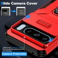 thumbnail image 5 of ELEHOLD for Google Pixel 8 Pro Case with Slide Camera Lens Protector Cover 360° Rotation Metal Ring Kickstand Impact-Resistant Shockproof Support Magnetic Car Mount Rugged Case - Red, 5 of 8