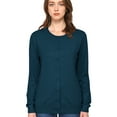 thumbnail image 3 of Made by Johnny Women's Keep It Classic Round Cardigan S TEAL, 3 of 6