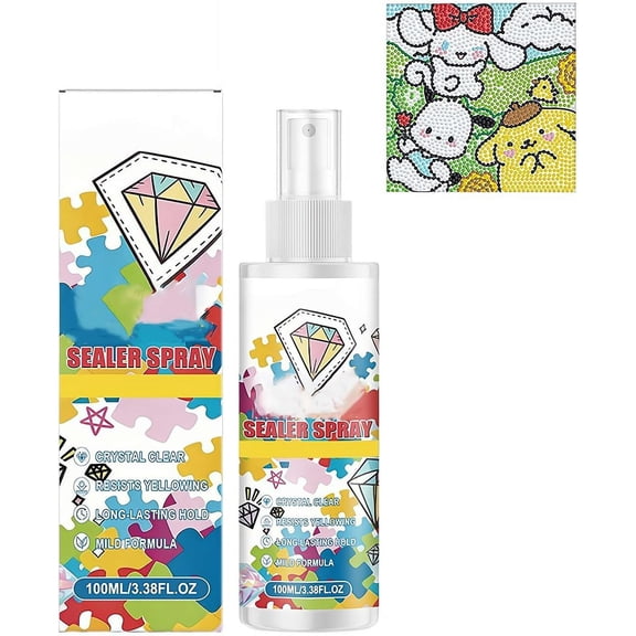 Diamond Art Sealer Spray, Permanent Diamond Painting Glue with Clear Finish, Fast Drying Protective Coating for Diamond Art, 100ml(XX)