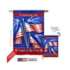 Breeze Decor H111057-BO Celebrate Freedom Americana Fourth of July Impressions Decorative Vertical 28" x 40" Double Sided House Flag