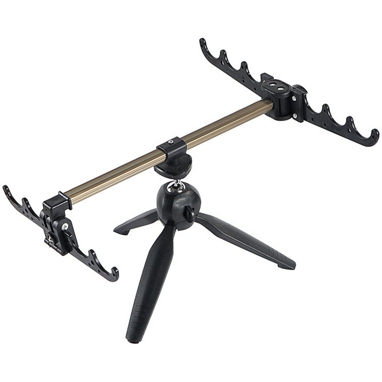 Support Ground Fishing Rod Holder Adjustable Mount Rod Holder Boat Bank Fishing Pole Holders Folding Tripod Stand Sturdy Steady T-Shape Support