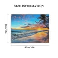 thumbnail image 3 of Acheng Beach Pictures Wall-Art bedroom - Blue Coastal Wall Art - Palm Tree Wall Art Ready To Hang 16x12in, 3 of 6