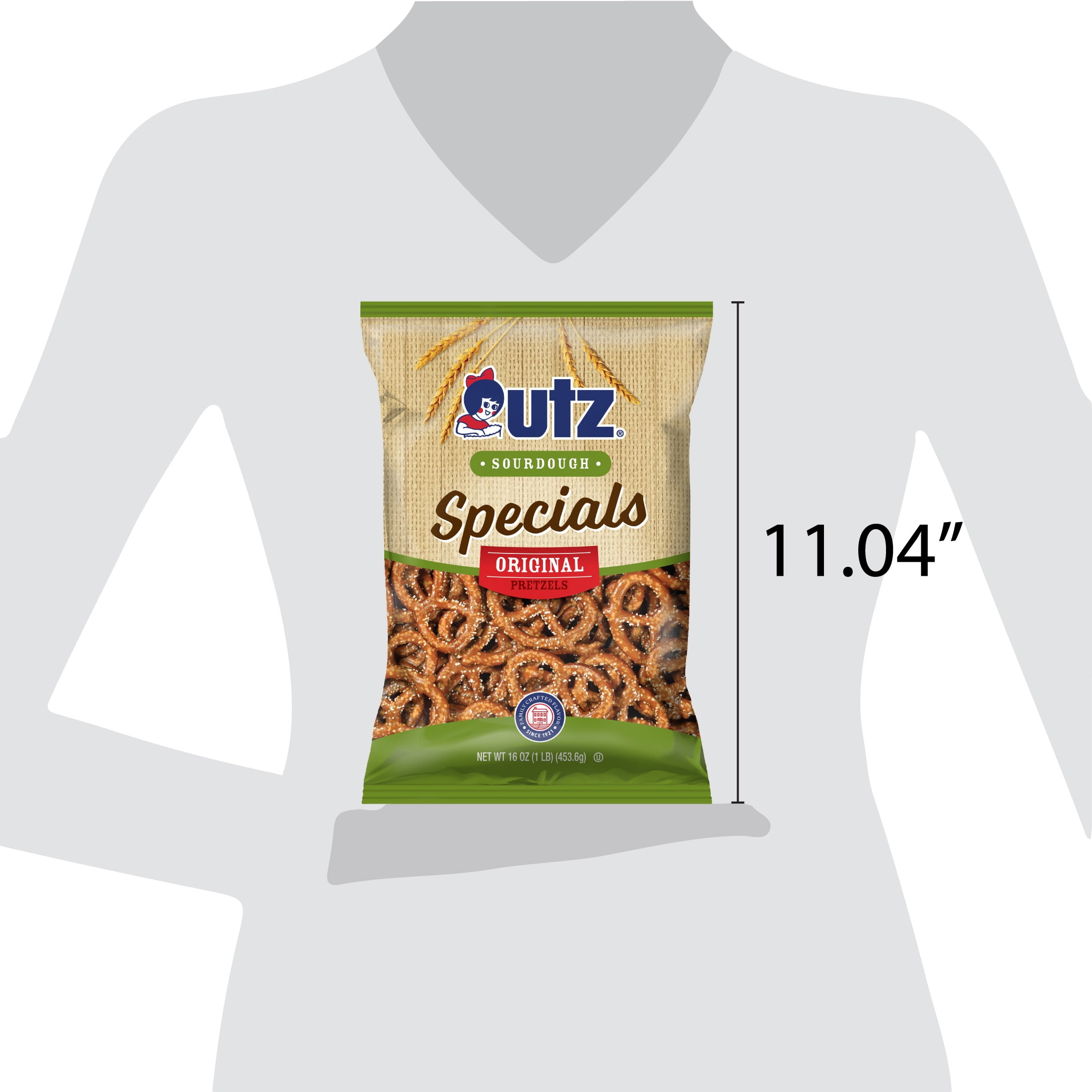 (3 pack) Utz Sourdough Specials Original Pretzels, 16 oz Bag