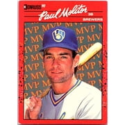 1990 Donruss Paul Molitor BC-15 Milwaukee Brewers Baseball Card Milwaukee Brewers MLB Baseball Trading Card
