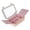 Pink, variant on Professional Makeup Case With Adjustable LED Rings Light And Mirrored Portable Cosmetic Organiser for Women