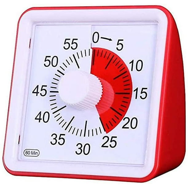Minuteur Visuel Timer Enfant, Timer Enfant Apprentissage, Silencieux Outil de Gestion du Temps, Compte à Rebours de 60 Minutes - Maison Minuteur Visuel Timer Enfant, Timer Enfant Apprentissage, Silencieux Outil de Gestion du Temps, Compte à Rebours de 60 Minutes - Maison
