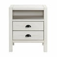 thumbnail image 3 of Windsor 2-Drawer Wood Nightstand, Driftwood White, 3 of 8