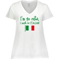thumbnail image 3 of Inktastic So Cute Italian Women's Plus Size V-Neck T-Shirt, 3 of 5
