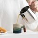 thumbnail image 4 of Rough Pottery Mini Cute Small Tea Cup Wooden Grip Handle Coffee Cup Exquisite Fresh Small Cup And Sea Theme Gradient Wooden Handle Mug, 4 of 6