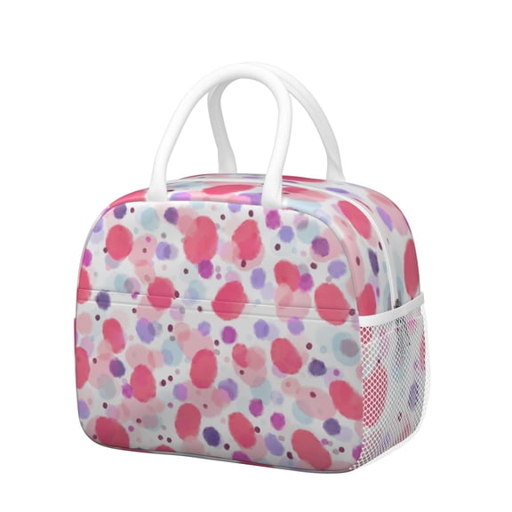Insulated Lunch Bag for Women, Floral Print Oxford Fabric Lunch Box, Leakproof Thermal Cooler Tote for Work, School & Picnic, Leopard Animal Print