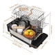 thumbnail image 4 of Juego de Escurridor de Platos y Escurreplatos, Escurridor de Trastes de Acero Inoxidable 304 de 2 Niveles con Caño Giratorio, Colador de Platos, Soporte para Utensilios, Portavasos, 4 of 6