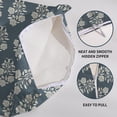 thumbnail image 6 of Dusty Blue Floral Pillow Covers 18x18 Set of 2 Block Print Cream Vintage Flower Leaves Chinoiserie Outdoor Decorative Throw Pillows Farmhouse Pillowcases Cushion Case Sofa Couch Bed Home Decor, 6 of 6