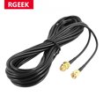 thumbnail image 2 of RP-SMA SMA Connector Male to Female Extension Cable Copper Feeder Wire for Coax Coaxial WiFi Network Card RG174 Router Antenna SMA-J 15m, 2 of 5