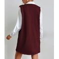 thumbnail image 2 of xxxiticat Women's Long Sweater Vest Overall Dress Oversized V Neck Sleeveless Spring Knit Shirt Short Dress(WR,M), 2 of 4