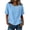 Blue, variant on Going Out Tops for Women Short Sleeve Crew Neck Circle Tops - Ruffle Flounce for Everyday White S