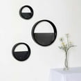 thumbnail image 2 of Efavormart Set of 3 | Black Half Moon Wall Planters, Round Metal Wall Hanging Planter, Modern Indoor/Outdoor Terrarium - 6"|8"|12", 2 of 11