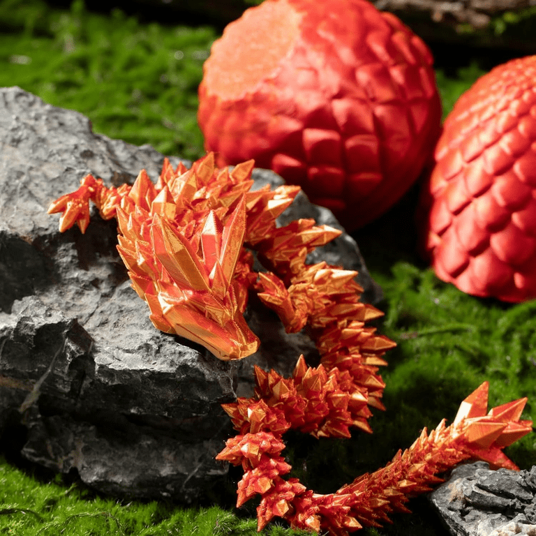 Crystal Wing Articulated Dragon 3d Printed Fidget Toy