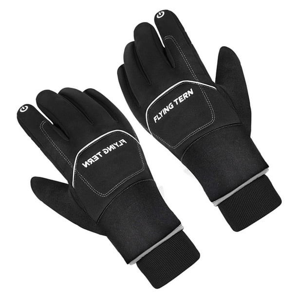 Guantes de ciclismo resistentes al viento y con pantalla táctil para bicicleta de montaña, térmicos M