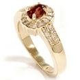 thumbnail image 2 of Pompeii 1 1/10ct Diamond & Red Tourmaline Pave Halo Gold Ring 14K Gold (G/H,I1), 2 of 3