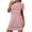 Pink, variant on Busydd Nightgowns for Women Fashion Love Heart Print Valentines Dress for Women Casual Round Neck Short Sleeve Summer Dress 5XL