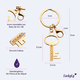 thumbnail image 5 of Llavero para Mujer de Acero Inoxidable con Zirconia Cúbica LuckyLy, Modelo Kya dorado UNITALLA, 5 of 7