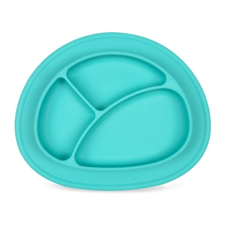 Nuby Sure Grip Silicone Miracle Mat Section Plate Aqua Walmart Com