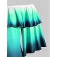 thumbnail image 3 of Abrir hombro volantes O Ring Ombre más tapa del tamaño Rosegal Camisetas tallas grandes, 3 of 5