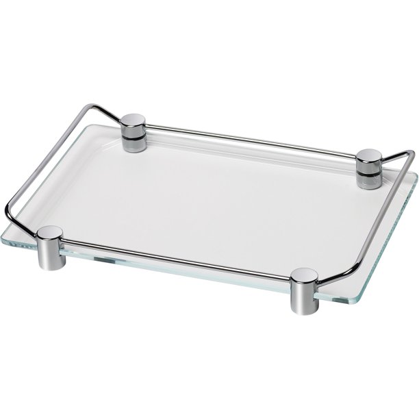 Addition Bathroom Vanity Countertop Guest Towel and Organizer Glass