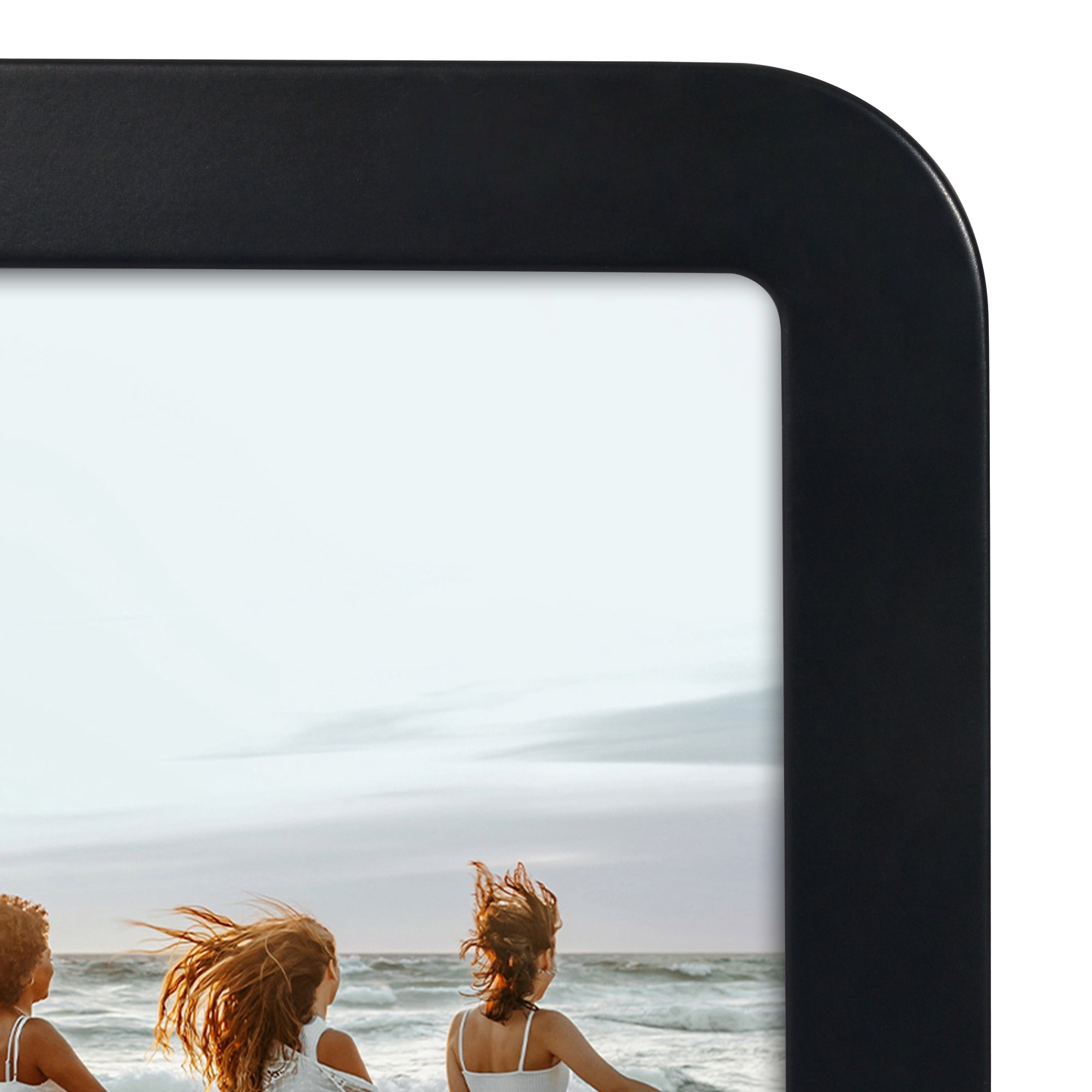 Americanflat 12x16 Picture Frame with Shatter-Resistant Glass Round Corner Molding Mod Collection - Black