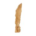 thumbnail image 6 of 9" x 46" Brown Teak Wood Live Edge Floor Leaf Sculpture with Tree Stump Base, by DecMode, 6 of 9