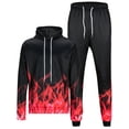 thumbnail image 2 of Gomelly Men Sweatshirts+Pant Outfits 2 Pcs Tracksuit Set Casual Jogger Sets Mens Lounge Running Hoodies Sweatsuit Hooded Loungewear Style K 5XL, 2 of 5