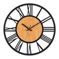 thumbnail image 3 of Reloj de pared minimalista para salón con diseño retro europeo y funcionamiento silencioso en metal, 3 of 3