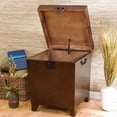 thumbnail image 3 of SEI Furniture Wood Espresso Square Pyramid Trunk End Table, 3 of 7