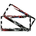 thumbnail image 2 of 2 PCS Red Truck with An American Flag And Stars License Plate Frames Patriotic Memorial Day Auto Car Accessories Tag Aluminum 2 Holes for US Standard Vehicles for Women Men, 2 of 6