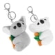 thumbnail image 4 of Koala Keychain 2pcs Cute Fluffy Bag Pendant Lightweight Stuffed Animal Keyring Decorative Backpack Charm for Women and Friends, 4 of 5