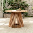 thumbnail image 5 of Durable Outdoor Dining Set with Teak-Like Finish and White Rope Chairs – Weather-Resistant Furniture for Patio, Deck, and Garden (4 Chairs + Round Table, Ergonomic Design), 5 of 9