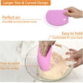 thumbnail image 3 of Flexible Silicone Dough Scraper, Large (15.2 × 10.9 cm) Multi-Purpose Non-Stick Pastry Scraper, Scraper Spatula Bowl for Baking Bread, Fermental Dough, Pizza (Grey), 3 of 5