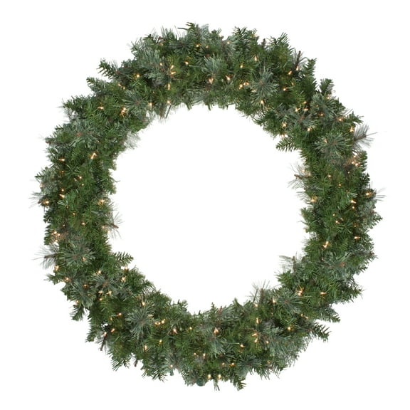 Northlight Pre-Lit Mixed Cashmere Pine Artificial Christmas Wreath - 48" - Clear Lights