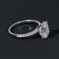 thumbnail image 2 of Cora jewellery 3CT Oval Moissanite Engagement Ring For Women, 10K White Gold, 2 of 6
