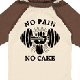 thumbnail image 4 of Inktastic No Pain No Cake BLK Boys or Girls Long Sleeve Baby Bodysuit, 4 of 5