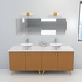 thumbnail image 3 of Aquaterior 12" Vessel Sink Above Counter Washing Basin Bowl Bathroom Porcelain Sink with Drain Counter Top Lavatory, 3 of 10