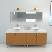 Aquaterior 12 Vessel Sink Above Counter Washing Basin Bowl Bathroom Porcelain Sink with Drain Counter Top Lavatory