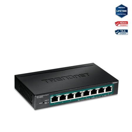 UPC: 0710931161236 | TRENDnet TPE-TG82ES 8-Port Gigabit EdgeSmart PoE+ Switch (61W)