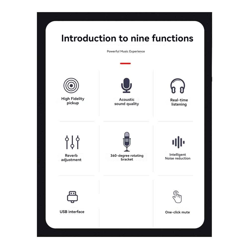 USB Microphone Professional Plug Play Studio Microphone with Stand for Gaming Online Chatting Videos Voice Streaming A