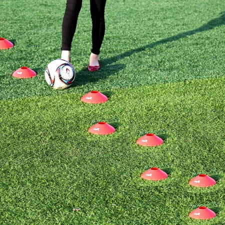 David Leadbetter Training Aids - Supersellers Soccer Training Cones Soccer Step Moving Training Pile Soccer Training Aids Tools 20 Pcs(18 Red 2 Yellow)/Kit