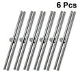 thumbnail image 2 of 6pcs 11.4cm Straight Alloy Purse Frame Wallet Clasp Coin Bag Kiss Clasp Lock for Bag Making DIY Craft Handmade (Silver), 2 of 6