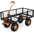 thumbnail image 2 of EastVita Steel Garden Cart Heavy Duty, 900 LBS Capacity Outdoor Utility Cart with Wheels,Metal Garden Wagon for Gardening Soil,Tools,and Plant Transport, 2 of 8